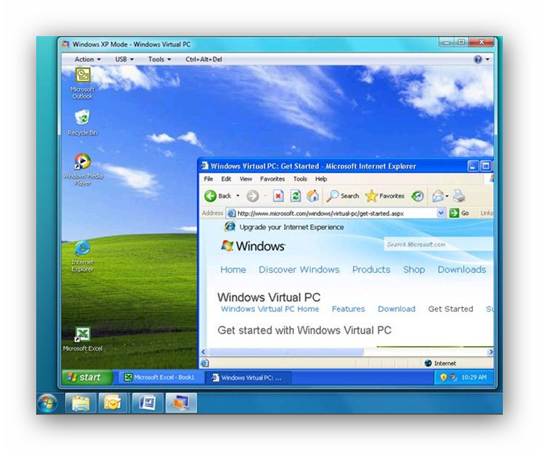 Эмуляция Windows Xp Windows 7